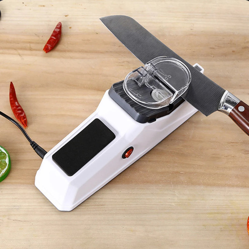 Electric Knife SharpeUSB Recarregável Afiador de facas elétrico, Afiadores de facas, Ferramenta de facas de cozinha Scissor Sharpeningner USB Rechargable Knives Sharpeners Kitchen Knives Tool Knife Scissor Sharpening Fine Grinding Blade